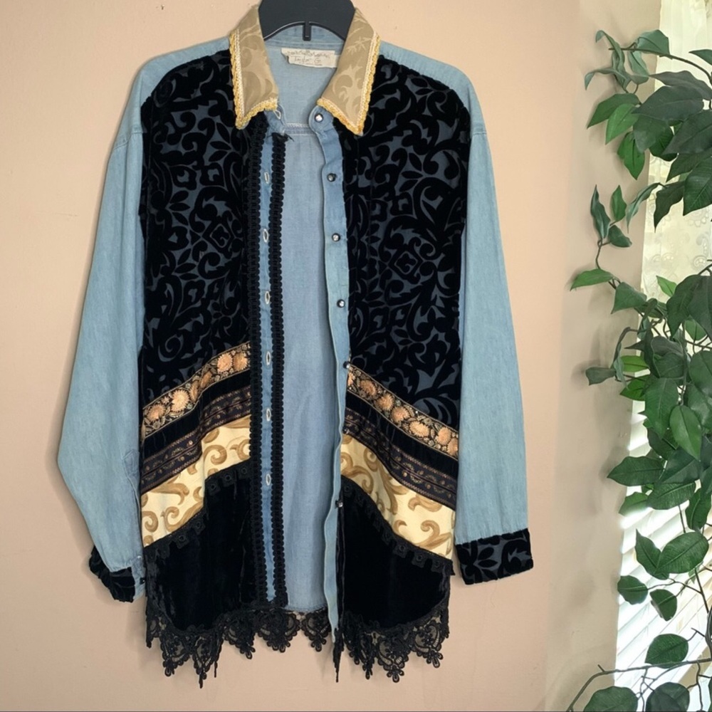 Taylor G. Embellished Denim Jacket View 2